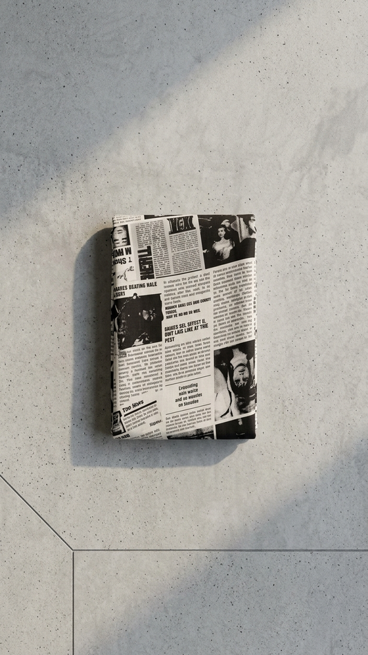 Monochrome Newspaper Print Saree