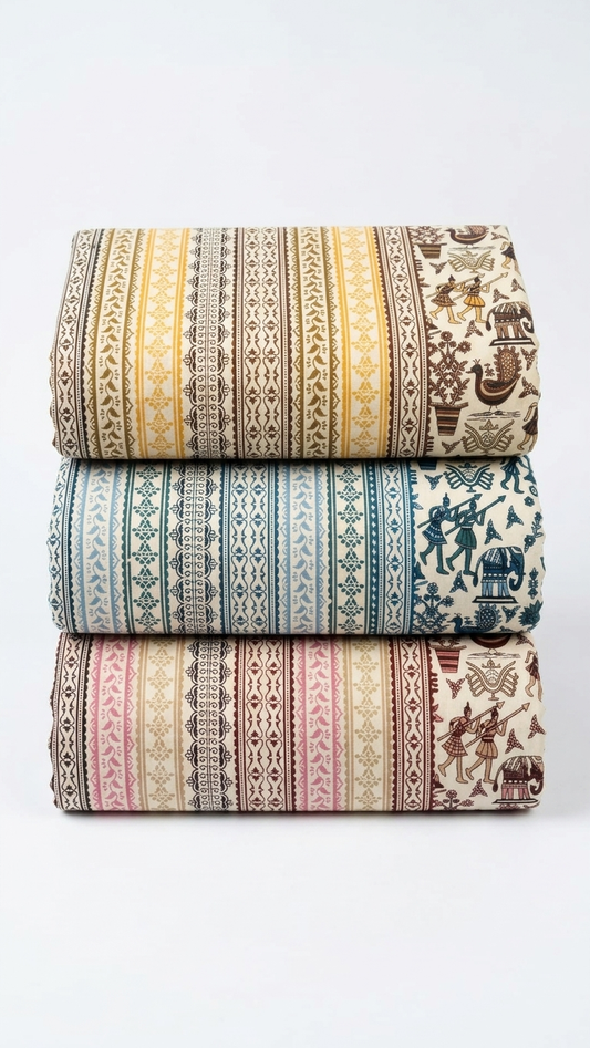 Heritage Temple Print Cotton Bedsheet