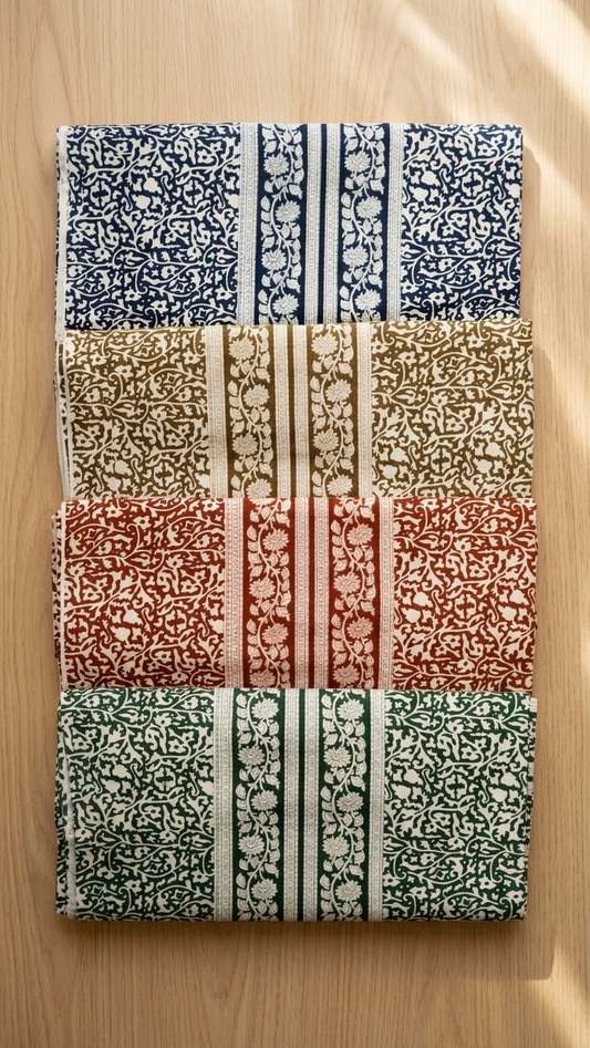 Floral Jaal Block Print Cotton Bedsheet