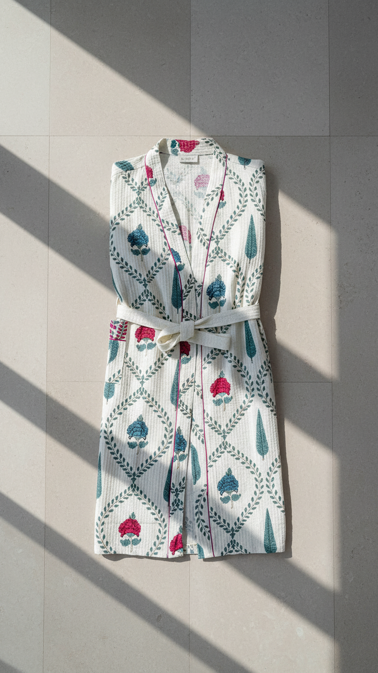 Handblock Serenity Bathrobe