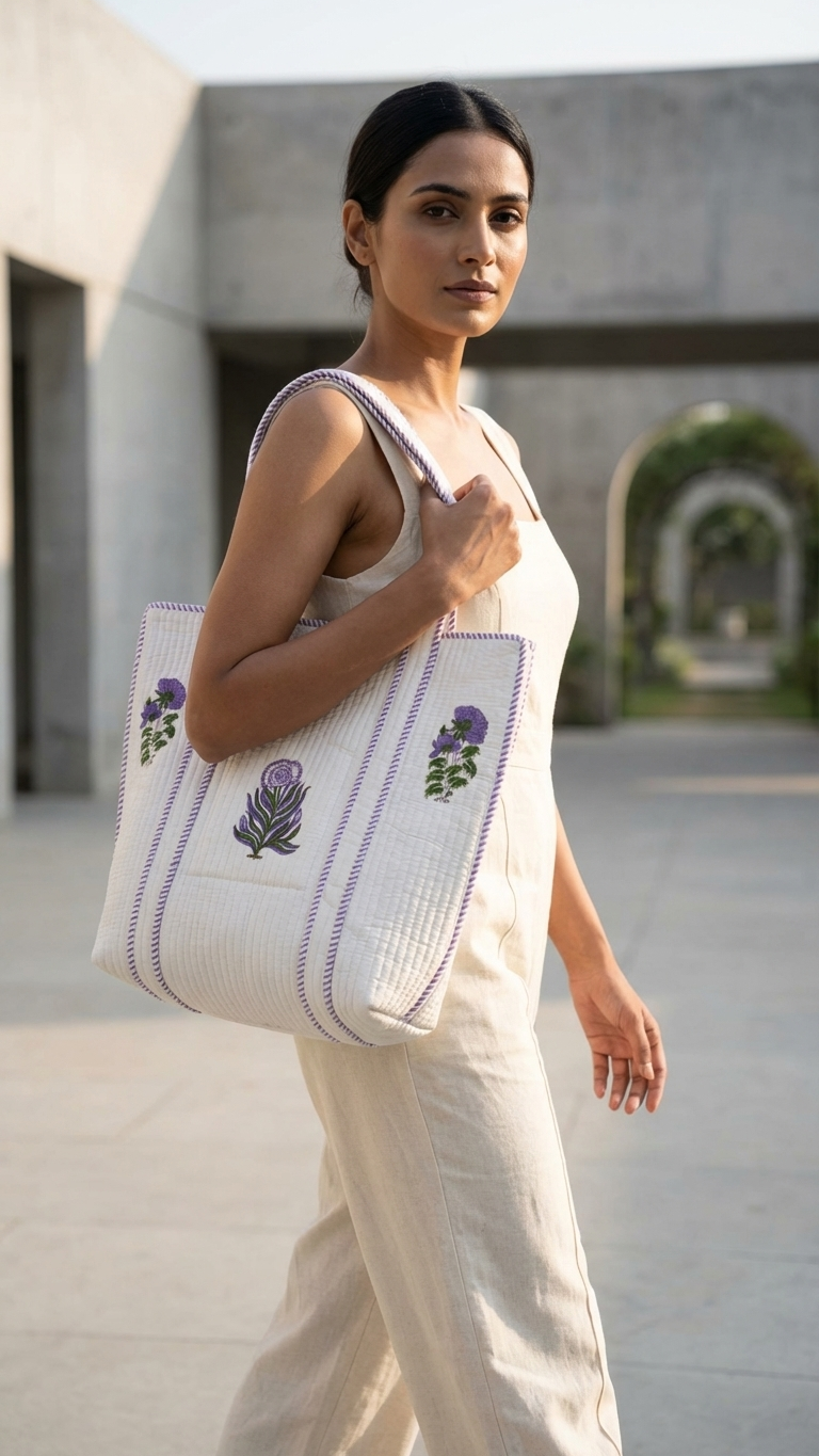Floral Grace Handblock Carry