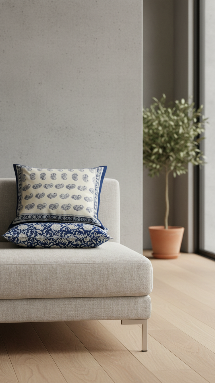 White Serenity Printed Bedsheet