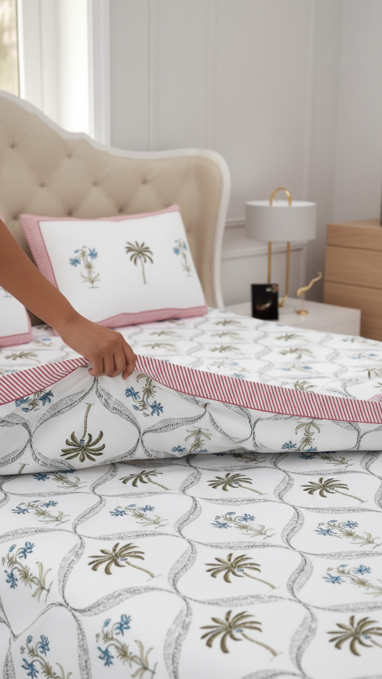 Royal Pearl Handcrafted Bedsheet