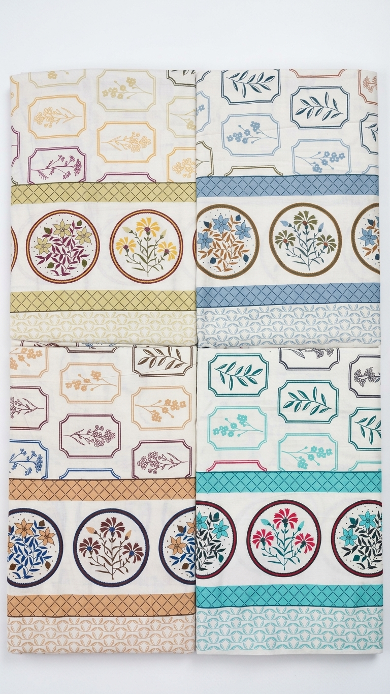 Botanical Vintage Print Cotton Bedsheet Set