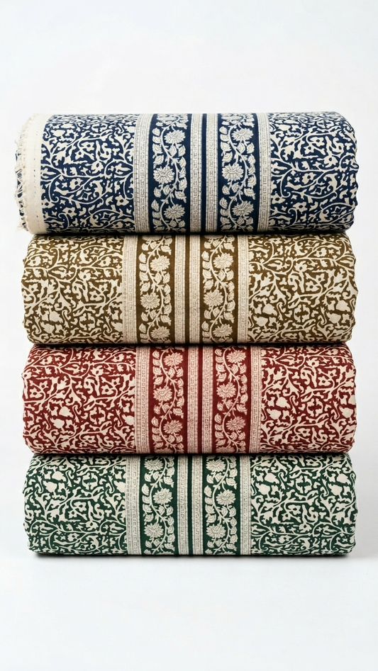 Floral Jaal Block Print Cotton Bedsheet